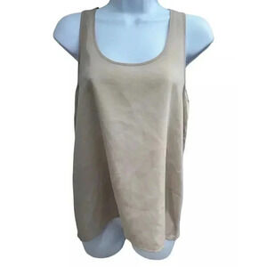 Frenchi Razor Back Women Beige Tank top Blouse Size S, Good Condition, Peeling